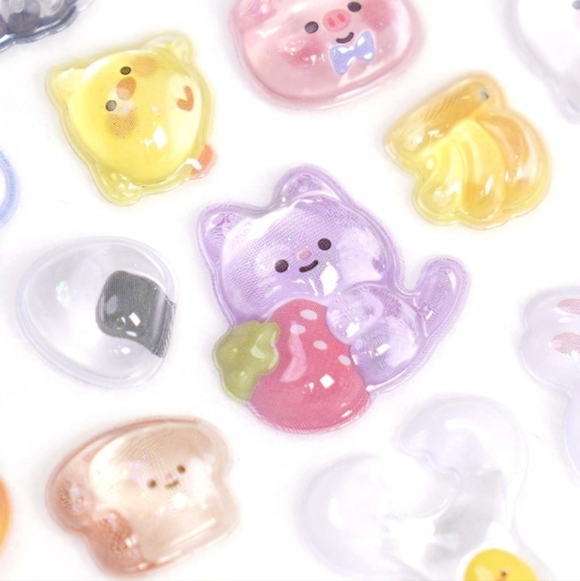 Cute Animal Puffy Stickers Set 200 pc 3D print - Picture 6 of 8